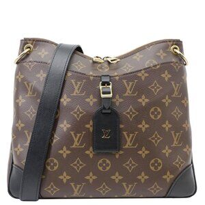 Louis Vuitton  Odeon NM MM Monogram Canvas Shoulder Bag Black